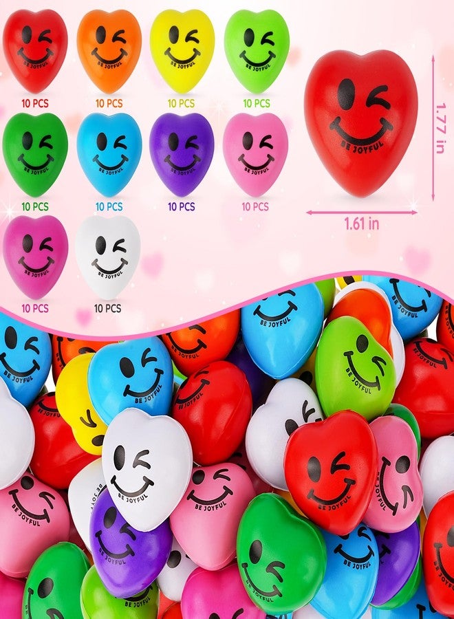 SHQDD Stress Balls, 100PCS Heart Stress Balls for Adults & Kids, Mini Foam Ball Stress Relief Toys, Fidget Anxiety & Anger Relief at Work/School/Home, Employee Benefits, Student Prizes, Party Favors - Image 4